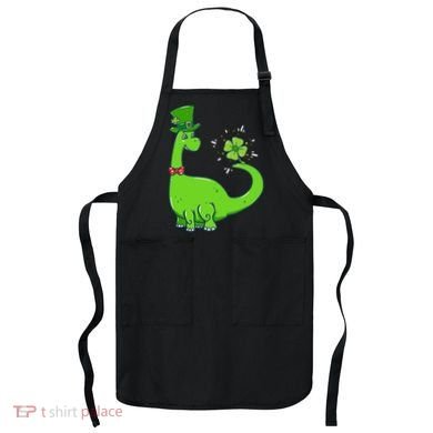 Dinosaur Shamrock St Patrick's Day Apron