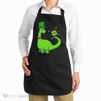 Dinosaur Shamrock St Patrick's Day Apron thumb 2