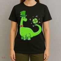 Dinosaur Shamrock St Patrick's Day T-Shirt thumb 4