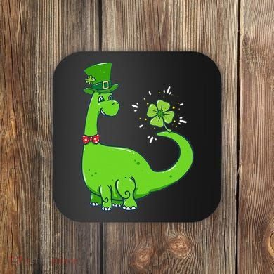 Dinosaur Shamrock St Patrick's Day Coaster