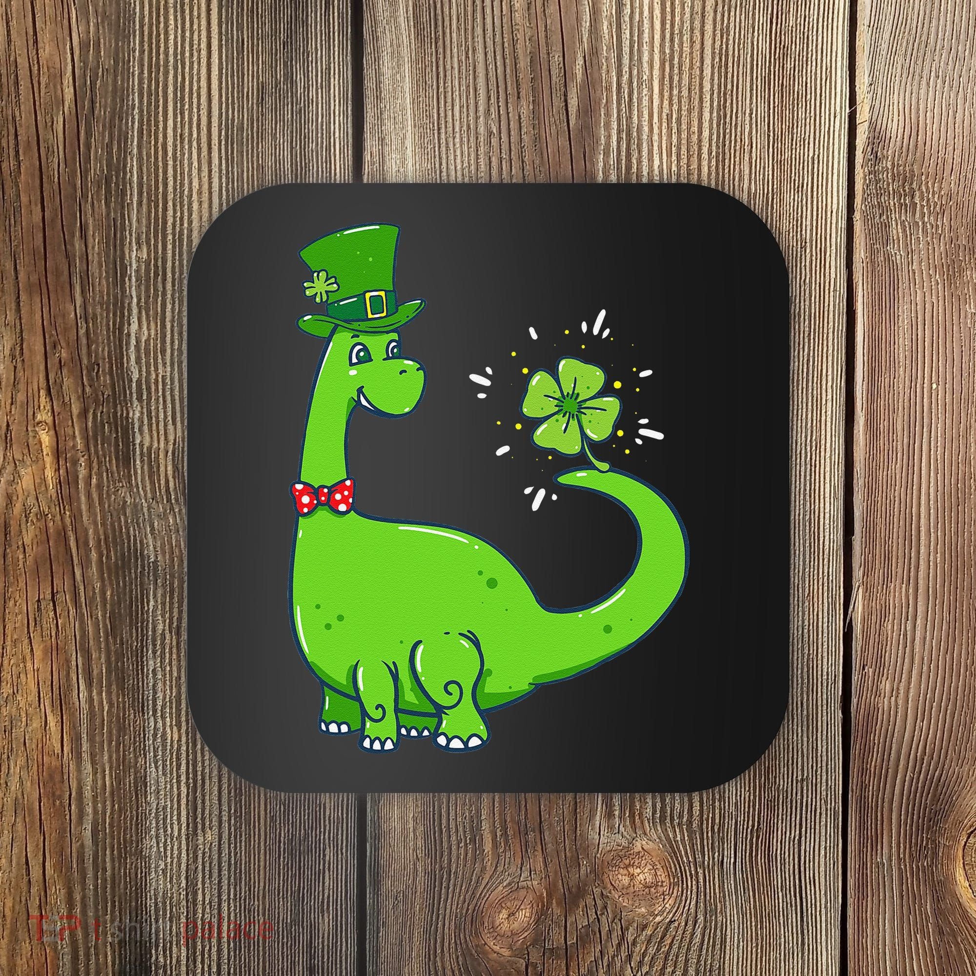 Dinosaur Shamrock St Patrick's Day Coaster