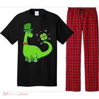 Dinosaur Shamrock St Patrick's Day Pajama Set thumb 0