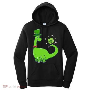 Dinosaur Shamrock St Patrick's Day Women's Hoodie