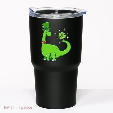 Dinosaur Shamrock St Patrick's Day Tumbler
