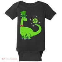 Dinosaur Shamrock St Patrick's Day Baby Bodysuit thumb 0