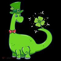 Dinosaur Shamrock St Patrick's Day Baby Bodysuit thumb 2