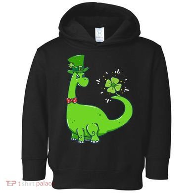 Dinosaur Shamrock St Patrick's Day Toddler Hoodie