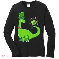 Dinosaur Shamrock St Patrick's Day Women's Long Sleeve Shirt thumb 0