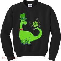 Dinosaur Shamrock St Patrick's Day Kids Sweatshirt thumb 0