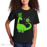 Dinosaur Shamrock St Patrick's Day Kids T-Shirt thumb 2