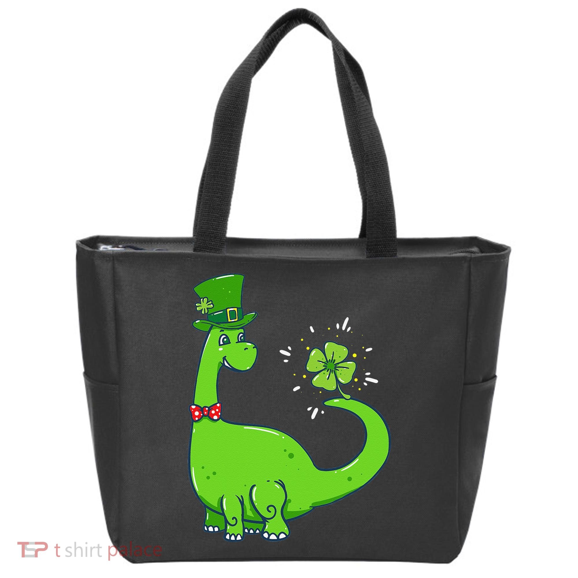 Dinosaur Shamrock St Patrick's Day Tote Bag