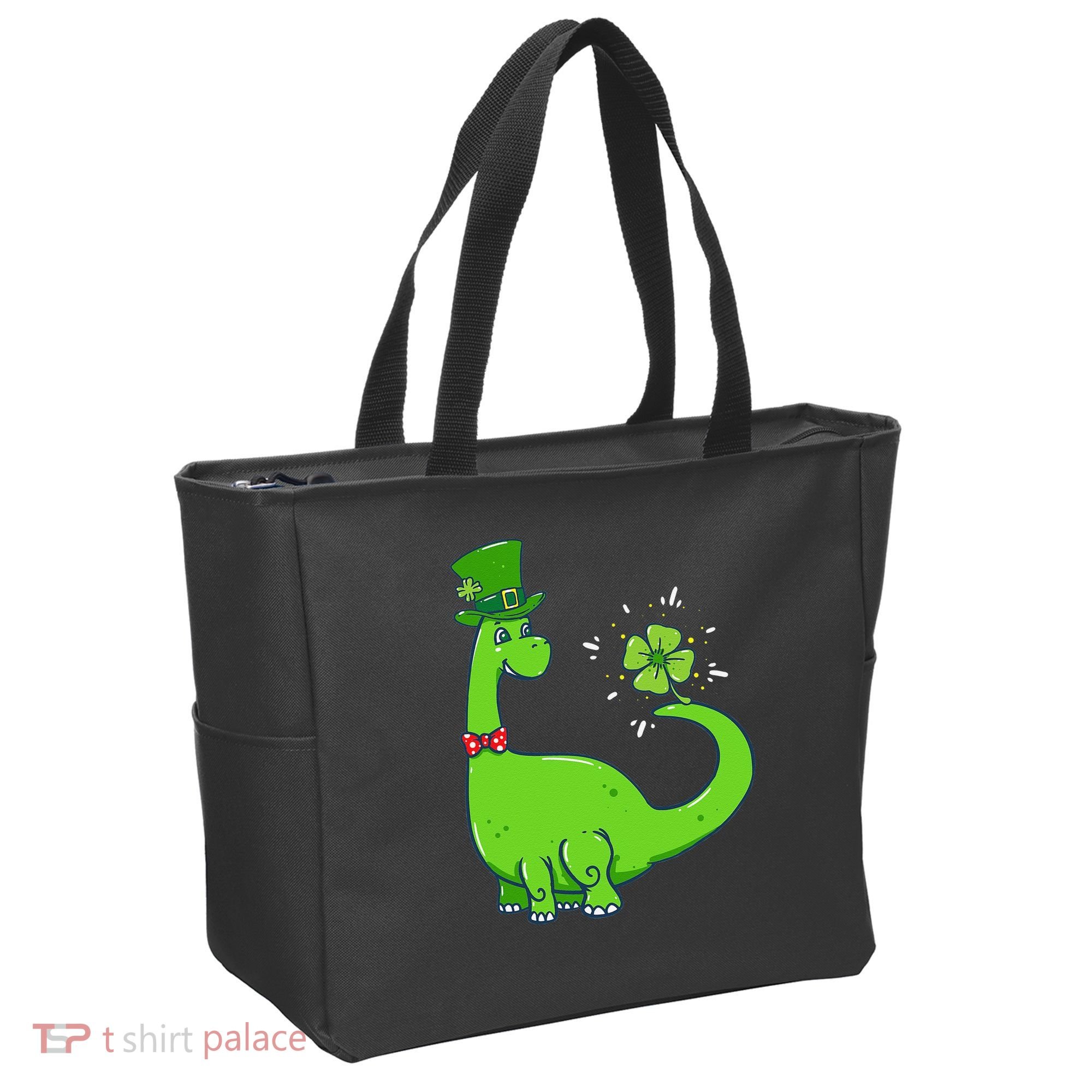 Dinosaur Shamrock St Patrick's Day Tote Bag