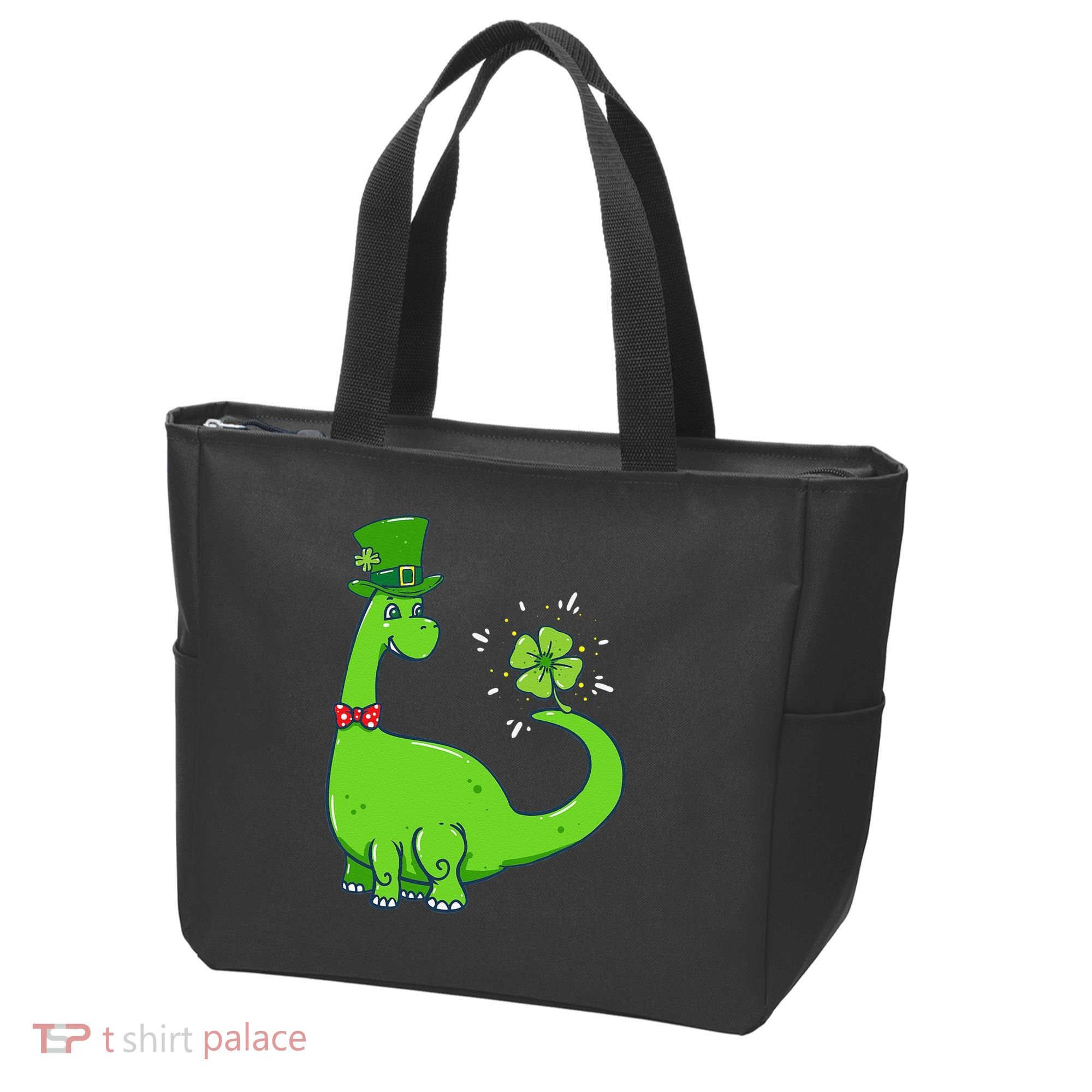 Dinosaur Shamrock St Patrick's Day Tote Bag