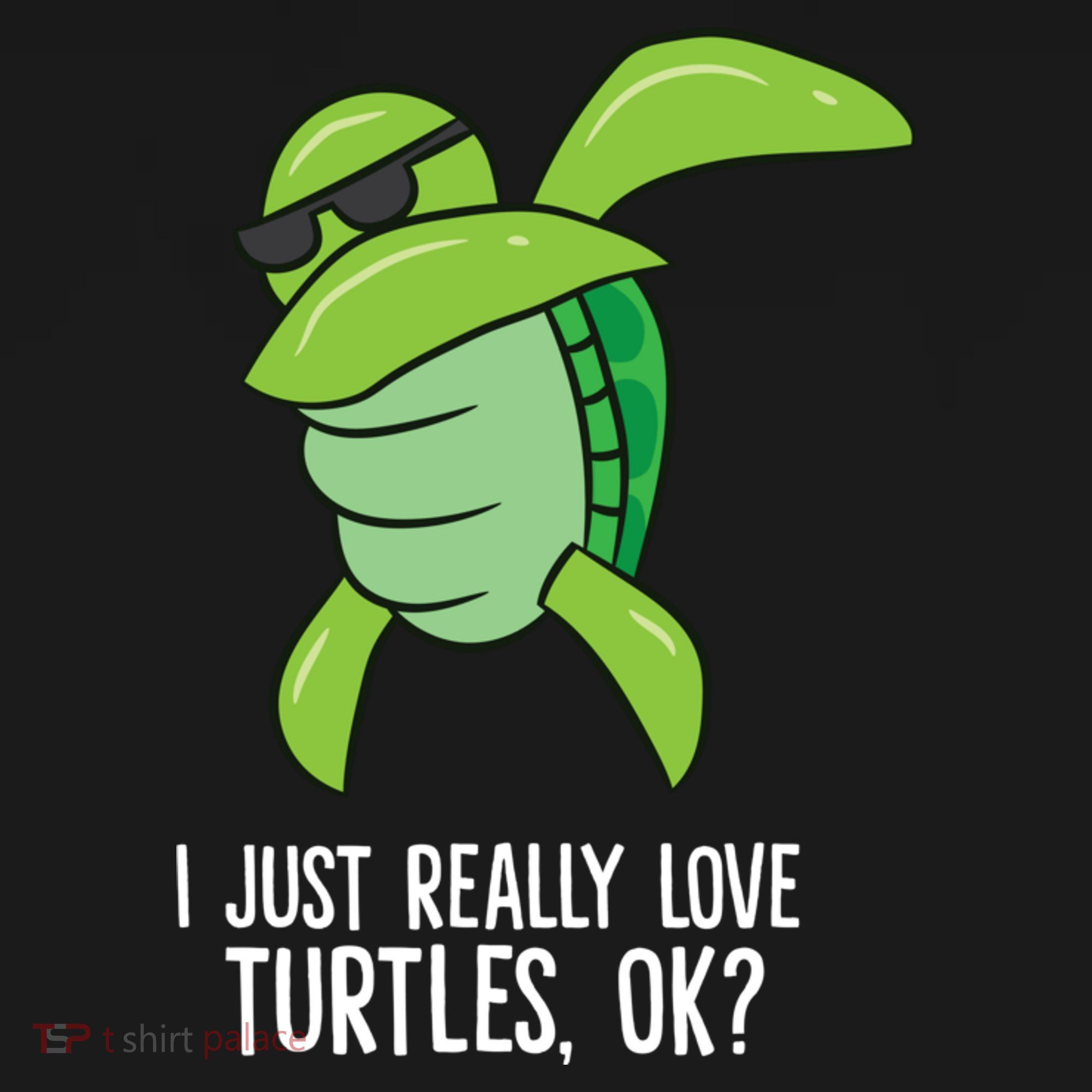 Dabbing Sea Turtle I Just Really Love Turtles Ok? Flexfit Unipanel Trucker Cap