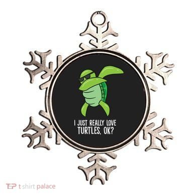 Dabbing Sea Turtle I Just Really Love Turtles Ok? Ornament