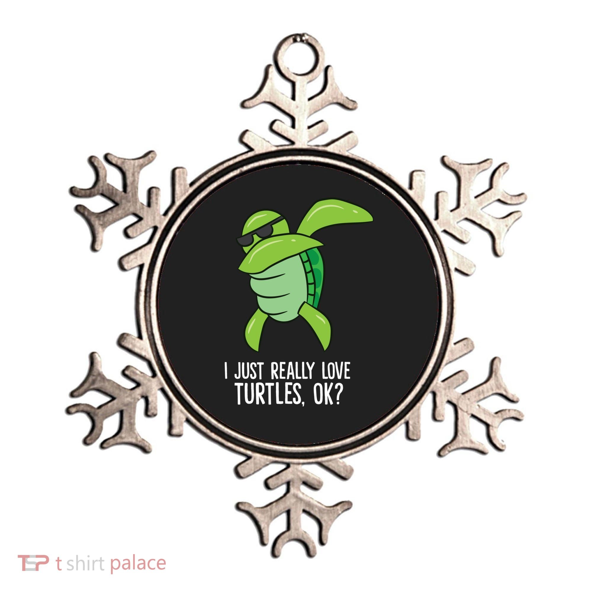 Dabbing Sea Turtle I Just Really Love Turtles Ok? Ornament