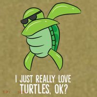 Dabbing Sea Turtle I Just Really Love Turtles Ok? Garment-Dyed Women's Muscle Tee thumb 6