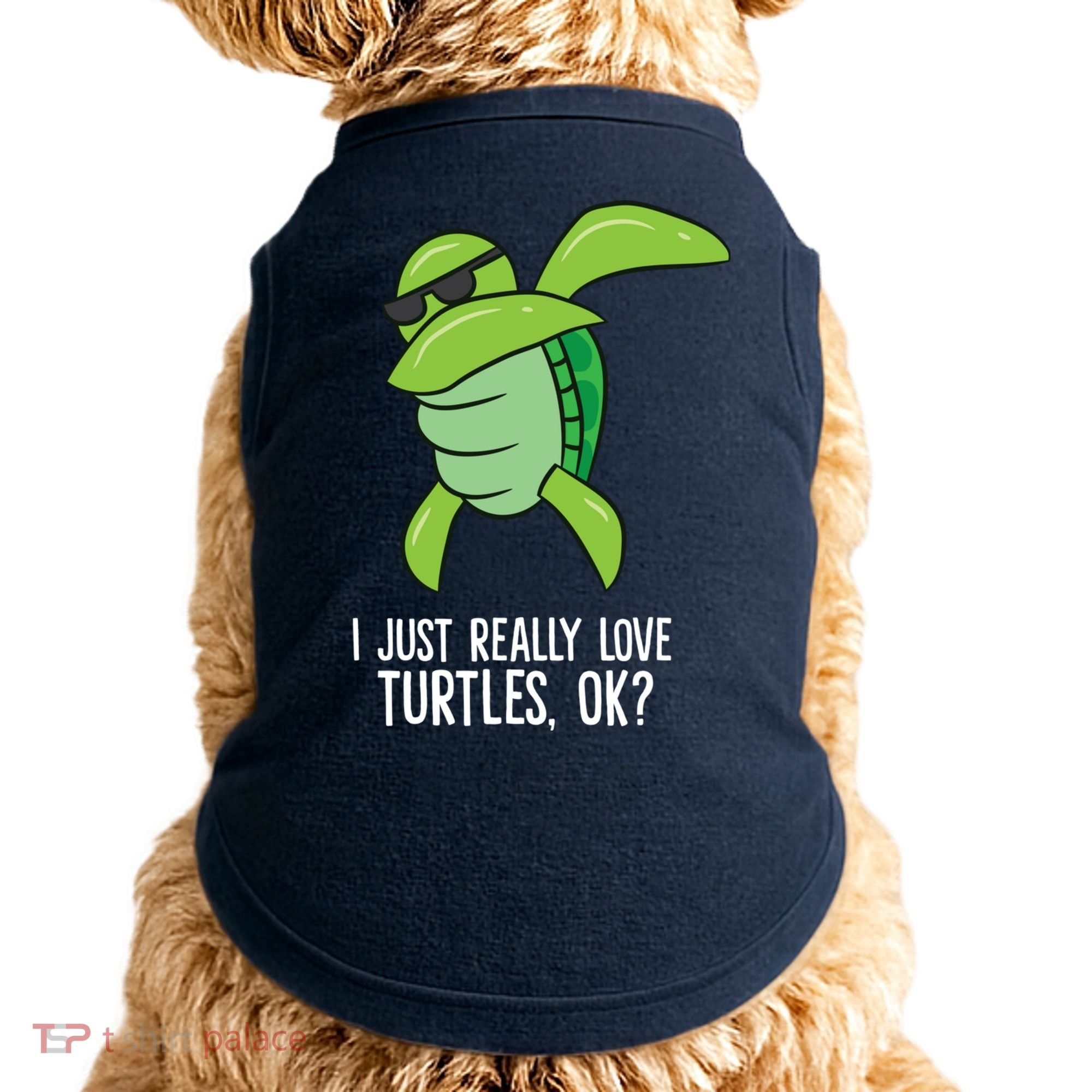 Dabbing Sea Turtle I Just Really Love Turtles Ok? Doggie Tank