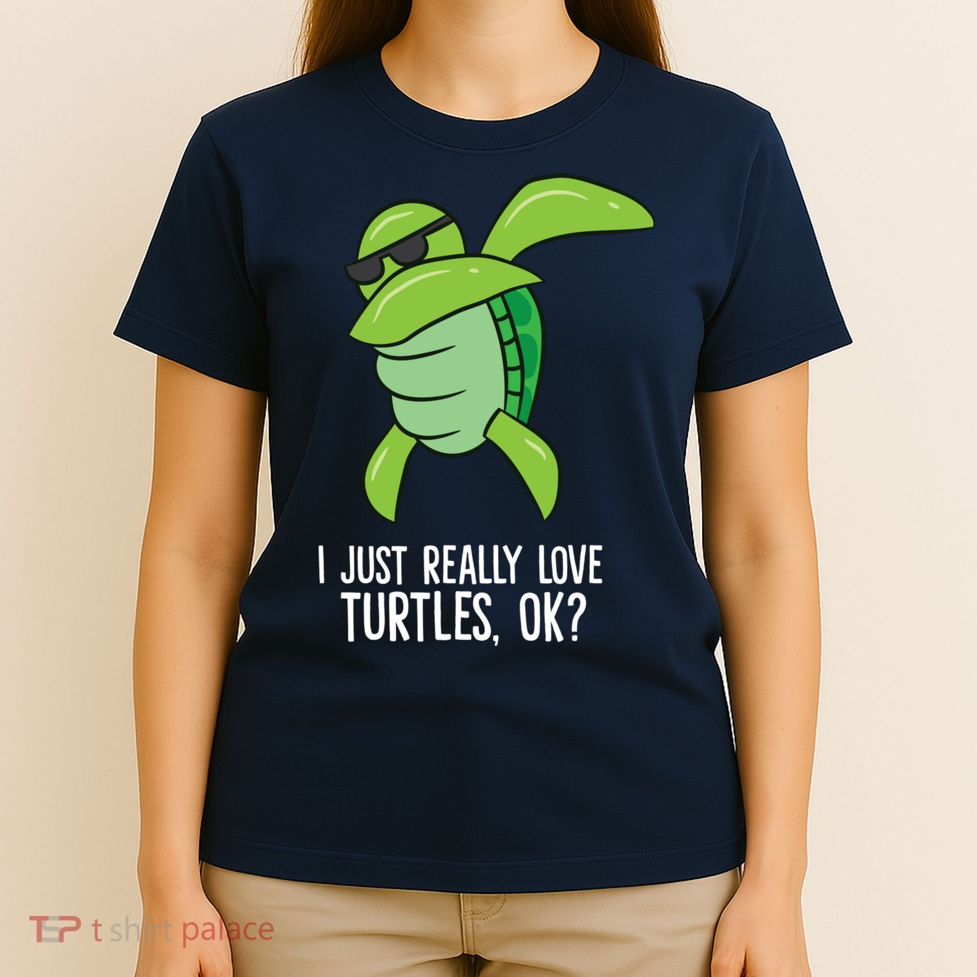 Dabbing Sea Turtle I Just Really Love Turtles Ok? T-Shirt
