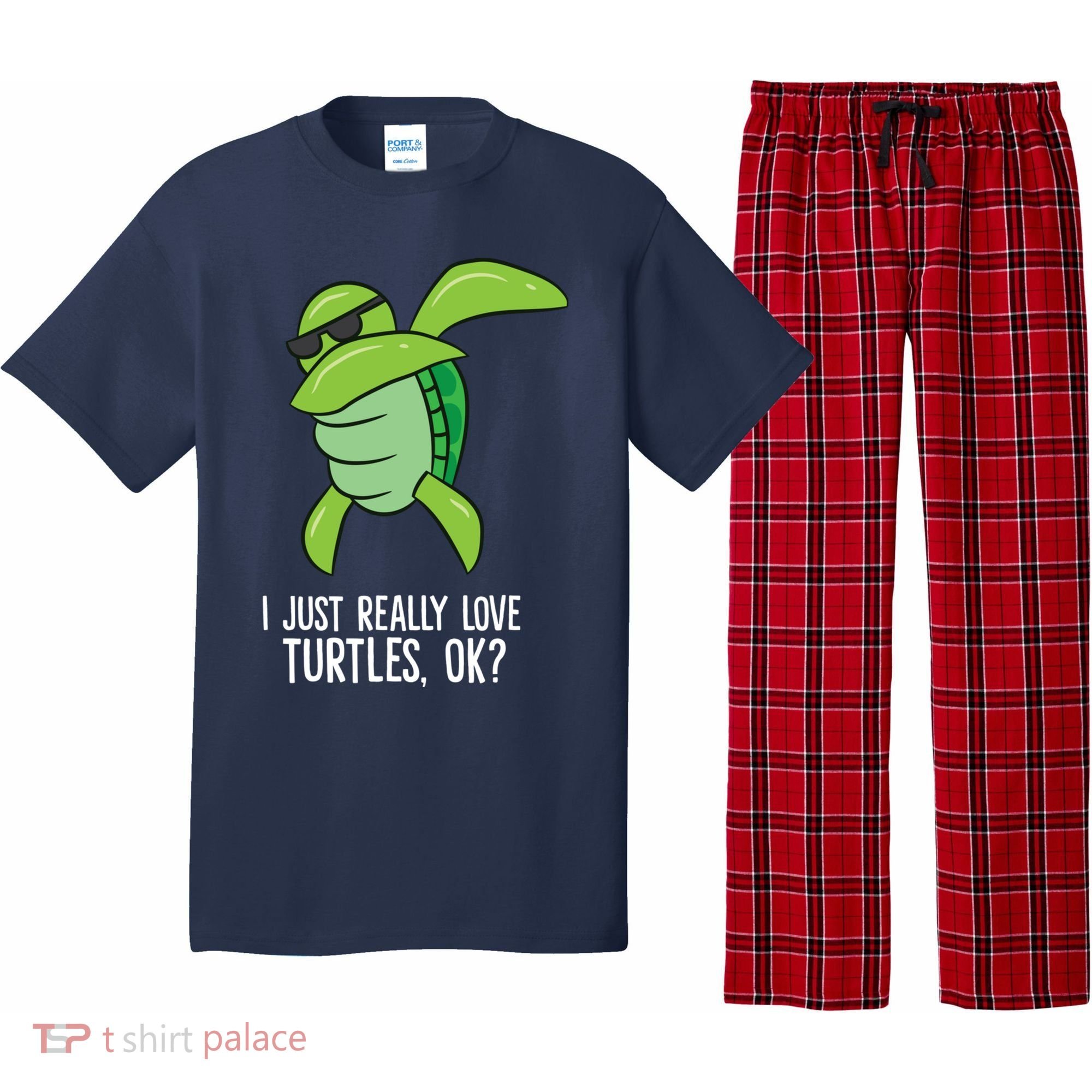 Dabbing Sea Turtle I Just Really Love Turtles Ok? Pajama Set