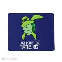 Dabbing Sea Turtle I Just Really Love Turtles Ok? Mousepad thumb 0