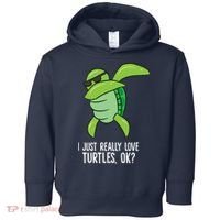 Dabbing Sea Turtle I Just Really Love Turtles Ok? Toddler Hoodie thumb 0
