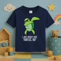 Dabbing Sea Turtle I Just Really Love Turtles Ok? Toddler T-Shirt thumb 3