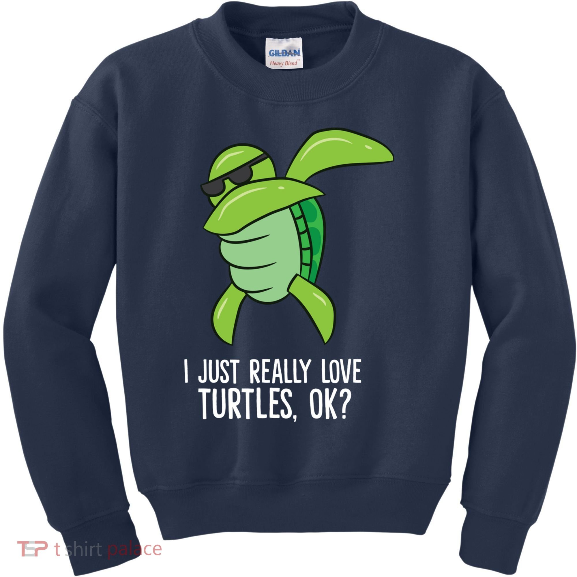 Dabbing Sea Turtle I Just Really Love Turtles Ok? Kids Sweatshirt