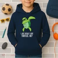 Dabbing Sea Turtle I Just Really Love Turtles Ok? Kids Hoodie thumb 2