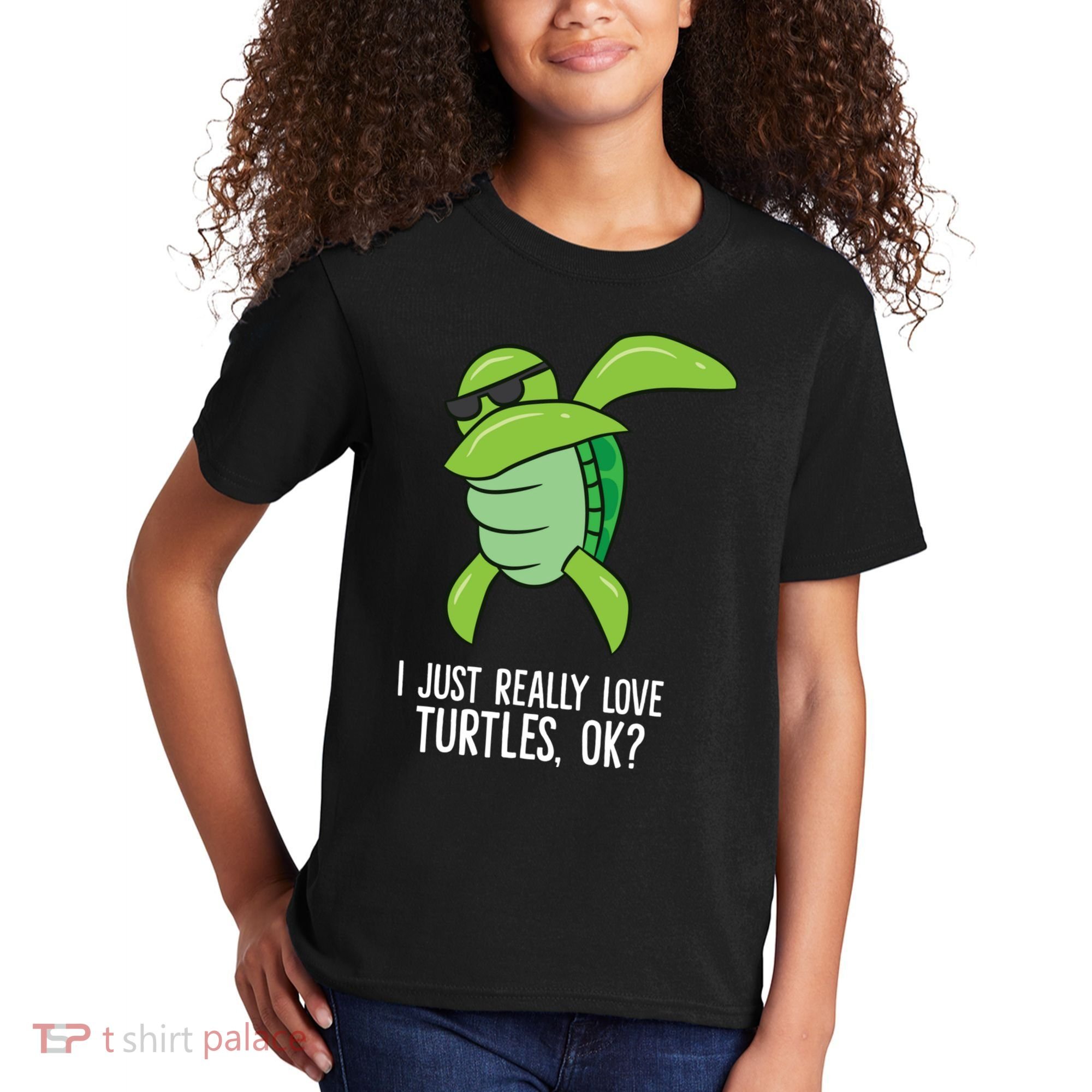 Dabbing Sea Turtle I Just Really Love Turtles Ok? Kids T-Shirt