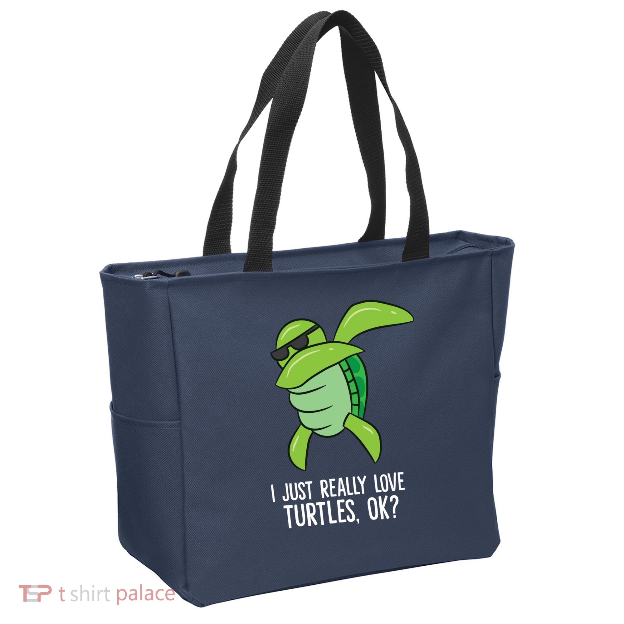 Dabbing Sea Turtle I Just Really Love Turtles Ok? Tote Bag