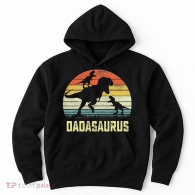 Dada Saurus T Rex Dinosaur Dada 2 Family Matching Hoodie