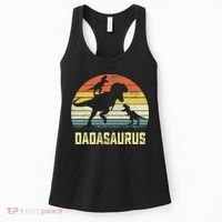 Dada Saurus T Rex Dinosaur Dada 2 Family Matching Women's Tank Top thumb 0