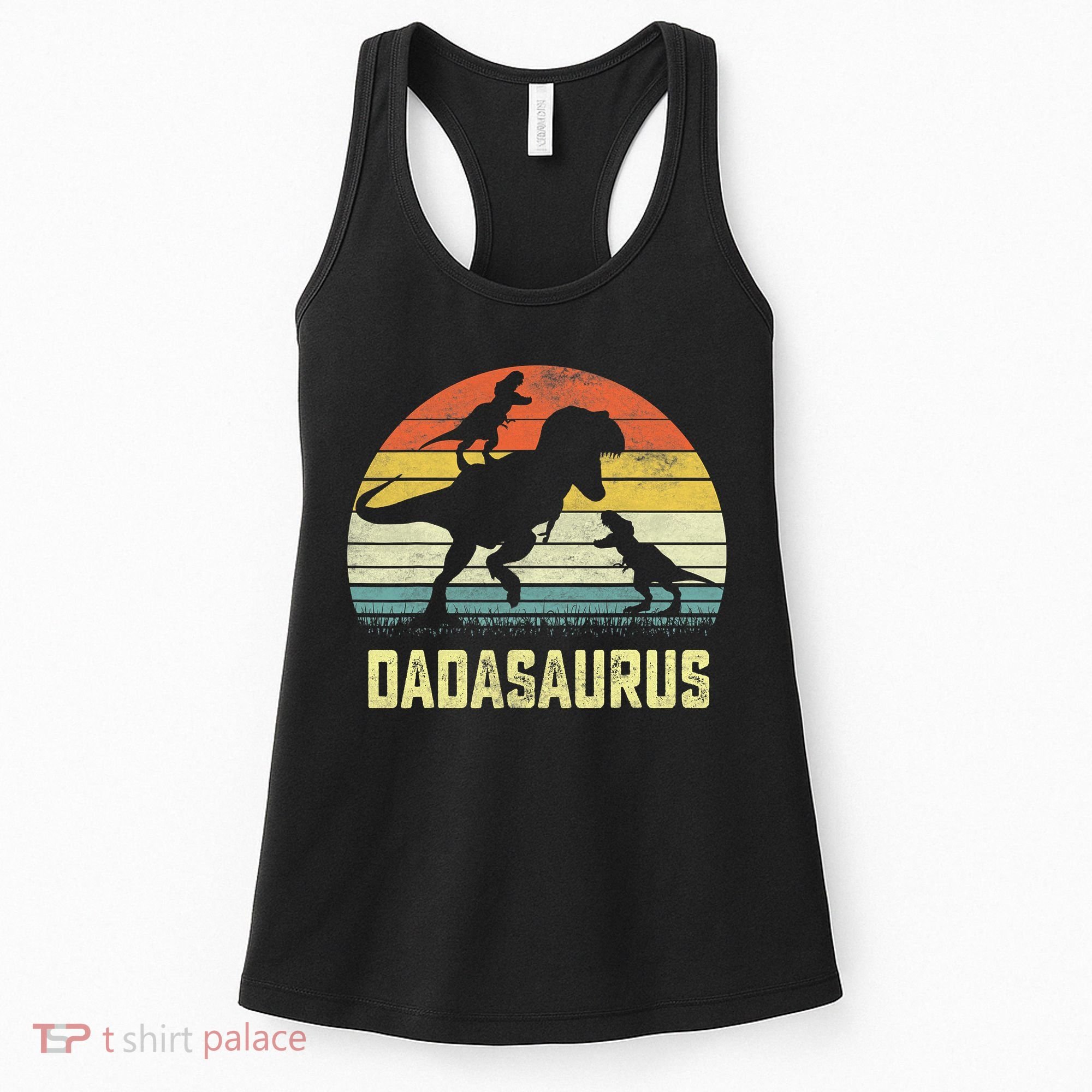 Dada Saurus T Rex Dinosaur Dada 2 Family Matching Women's Tank Top