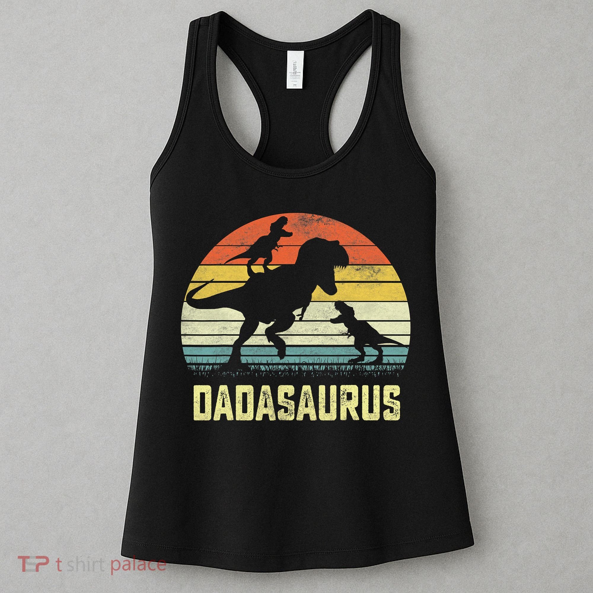 Dada Saurus T Rex Dinosaur Dada 2 Family Matching Women's Tank Top