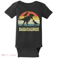 Dada Saurus T Rex Dinosaur Dada 2 Family Matching Baby Bodysuit thumb 0