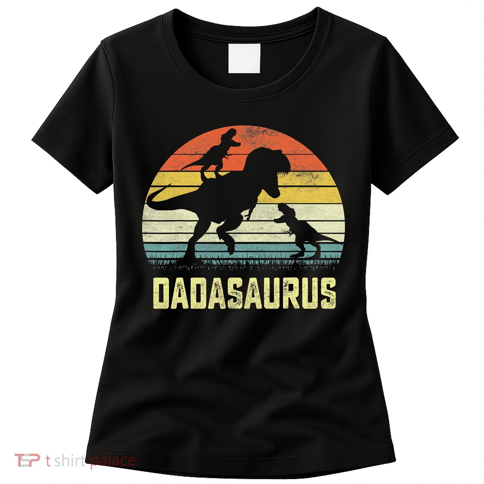 Dada Saurus T Rex Dinosaur Dada 2 Family Matching Women's T-Shirt