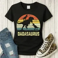 Dada Saurus T Rex Dinosaur Dada 2 Family Matching Women's T-Shirt thumb 3