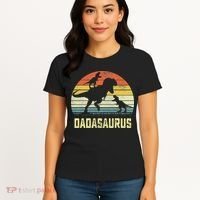Dada Saurus T Rex Dinosaur Dada 2 Family Matching Women's T-Shirt thumb 4
