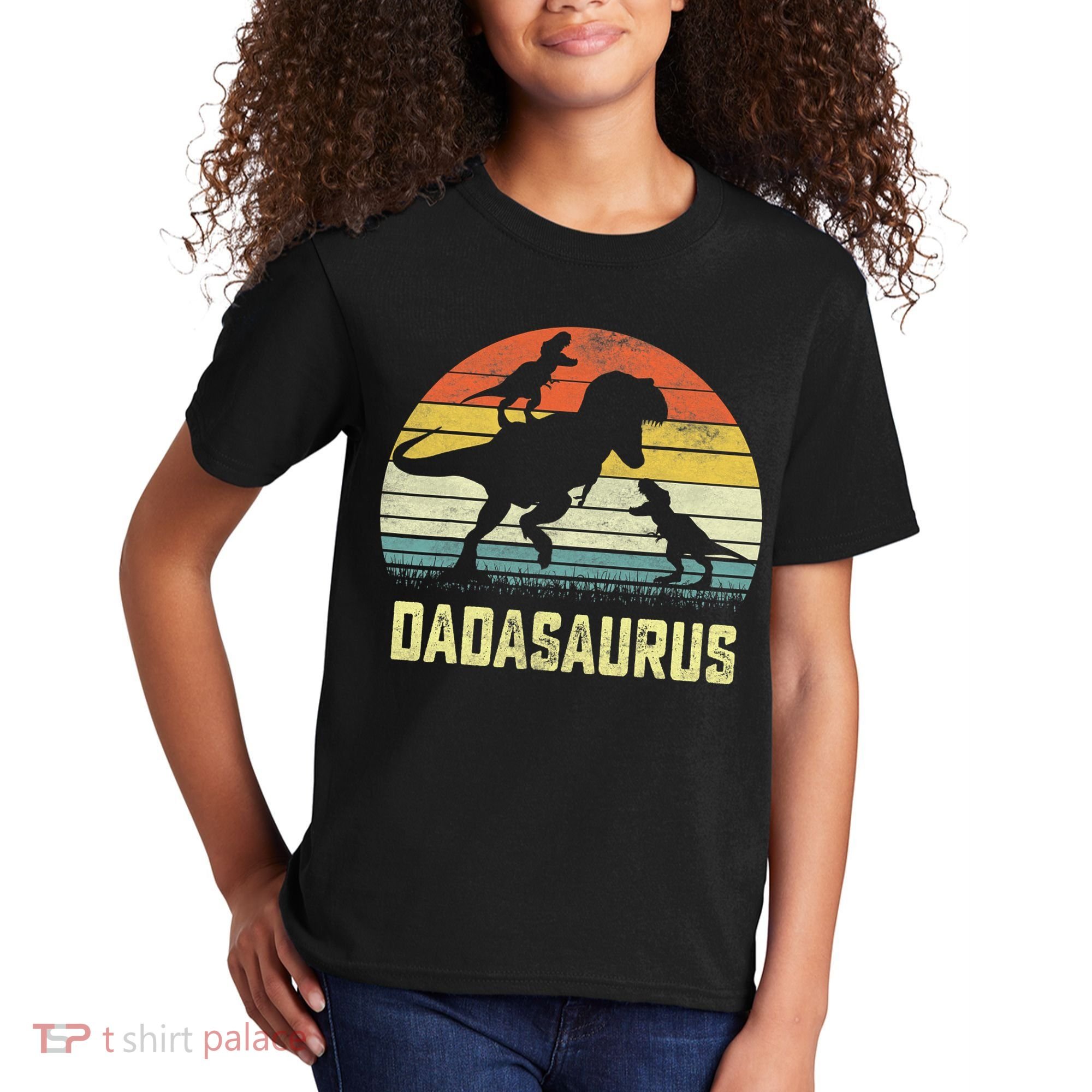 Dada Saurus T Rex Dinosaur Dada 2 Family Matching Kids T-Shirt