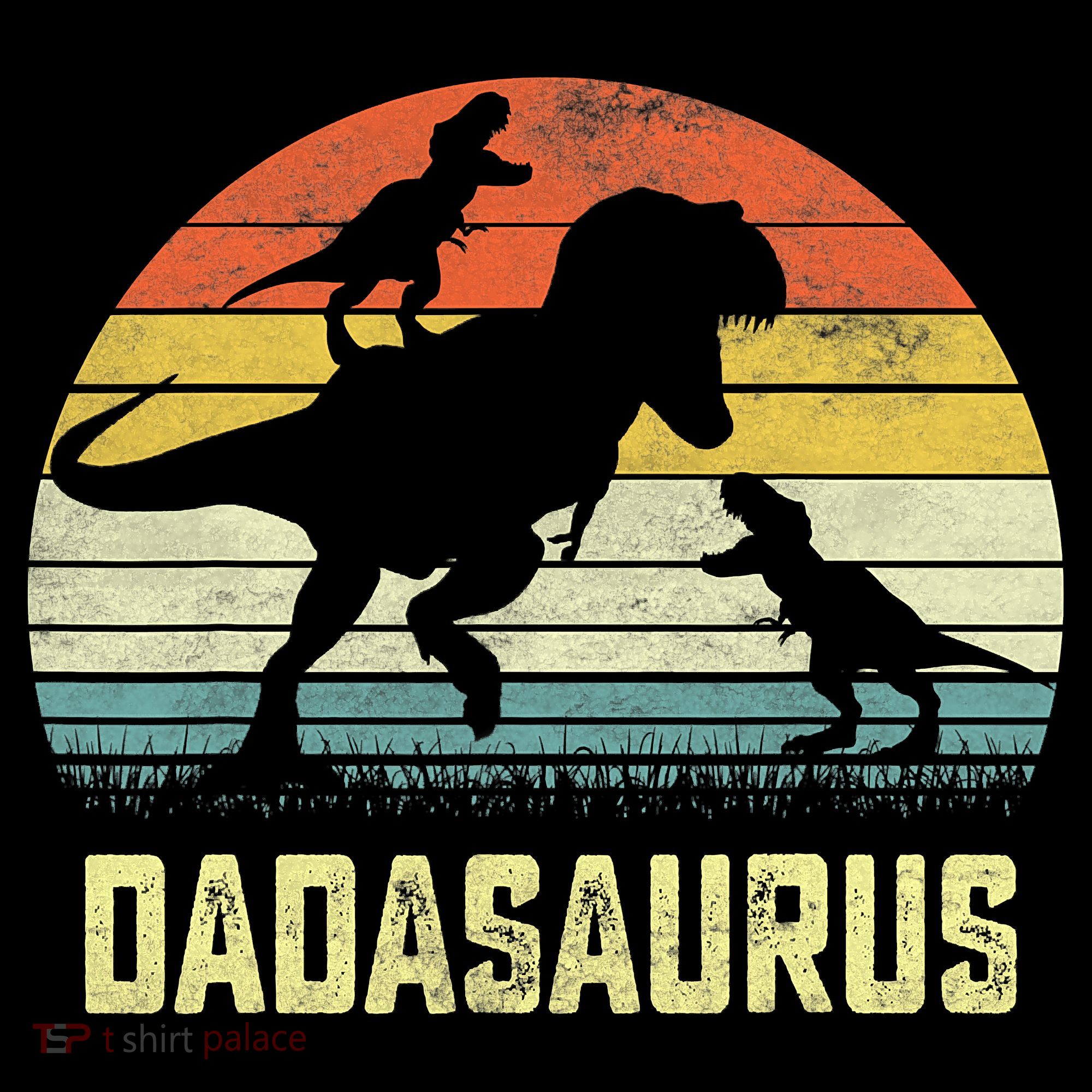 Dada Saurus T Rex Dinosaur Dada 2 Family Matching Kids T-Shirt