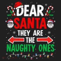 Dear Santa They Naughty Ones Christmas Xmas Beanie thumb 2