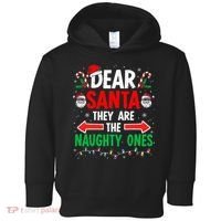 Dear Santa They Naughty Ones Christmas Xmas Toddler Hoodie thumb 0