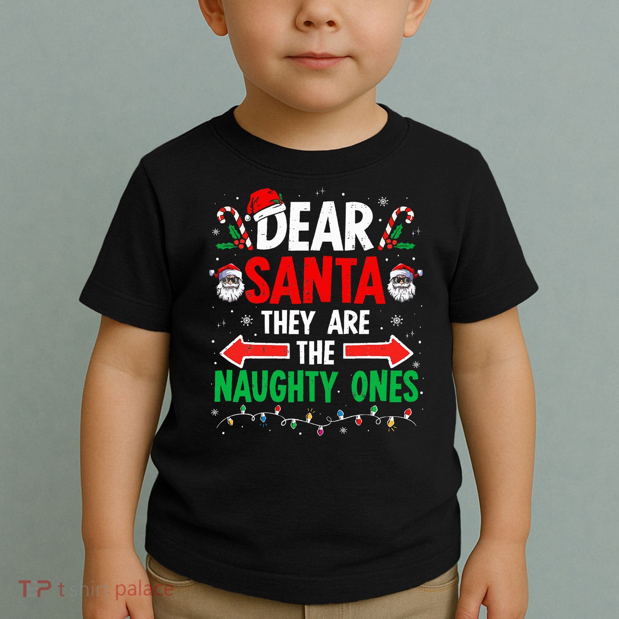 Dear Santa They Naughty Ones Christmas Xmas Toddler T-Shirt