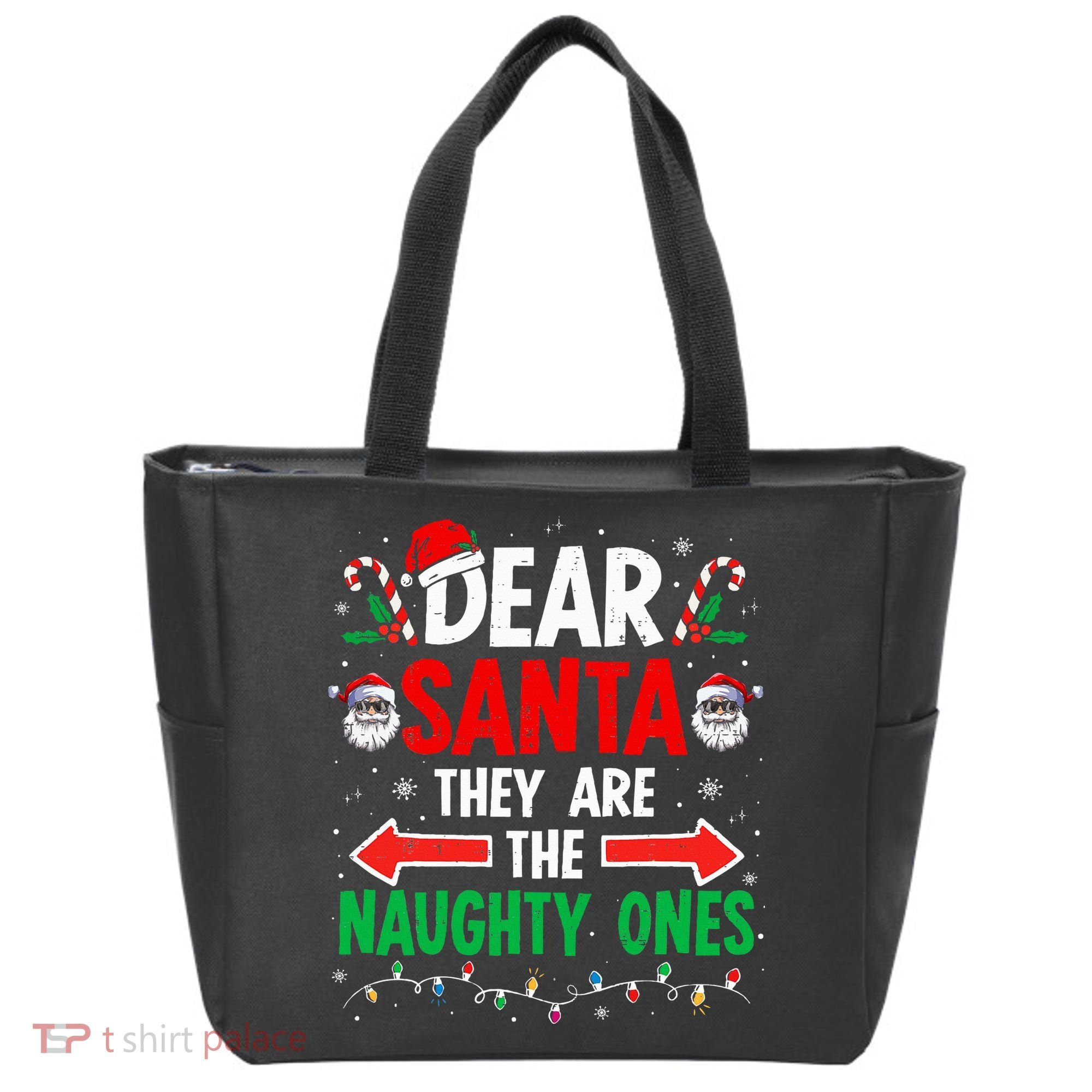Dear Santa They Naughty Ones Christmas Xmas Tote Bag