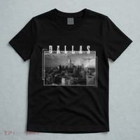 Dallas Skyline Texas Pride Vintage Black & White Photograph T-Shirt thumb 5