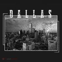 Dallas Skyline Texas Pride Vintage Black & White Photograph T-Shirt thumb 7