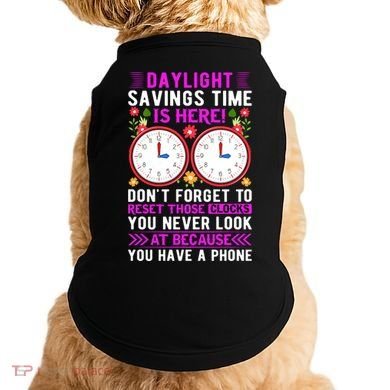 Daylight Savings Time Funny Doggie Tank