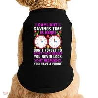 Daylight Savings Time Funny Doggie Tank thumb 0