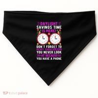 Daylight Savings Time Funny USA-Made Doggie Bandana thumb 0